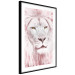 Wall Poster Beauty in Strength - reddened white lion portrait with yellow eyes 123052 additionalThumb 3