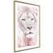 Wall Poster Beauty in Strength - reddened white lion portrait with yellow eyes 123052 additionalThumb 4