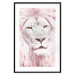 Wall Poster Beauty in Strength - reddened white lion portrait with yellow eyes 123052 additionalThumb 15