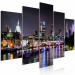 Canvas Print London at night - panorama from the Thames to the skyscrapers 123652 additionalThumb 2