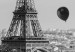 Canvas Print Paris Balloon (5 Parts) Wide Red and Black 123952 additionalThumb 4