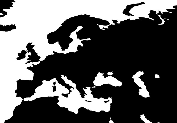 Poster Continents - black map of the whole world on a contrasting white background 125452 additionalImage 5