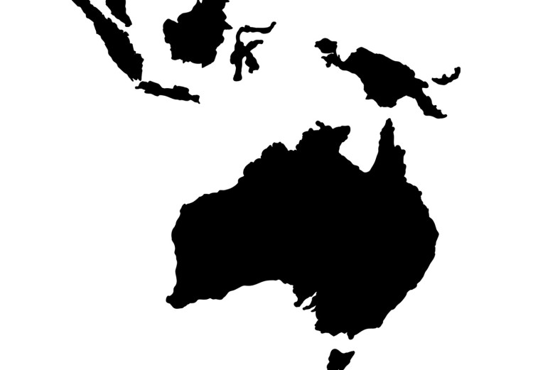 Poster Continents - black map of the whole world on a contrasting white background 125452 additionalImage 6