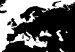 Poster Continents - black map of the whole world on a contrasting white background 125452 additionalThumb 5