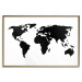Poster Continents - black map of the whole world on a contrasting white background 125452 additionalThumb 16