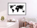 Poster Continents - black map of the whole world on a contrasting white background 125452 additionalThumb 8