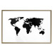 Poster Continents - black map of the whole world on a contrasting white background 125452 additionalThumb 14