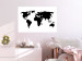Poster Continents - black map of the whole world on a contrasting white background 125452 additionalThumb 17