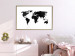 Poster Continents - black map of the whole world on a contrasting white background 125452 additionalThumb 13