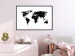 Poster Continents - black map of the whole world on a contrasting white background 125452 additionalThumb 10
