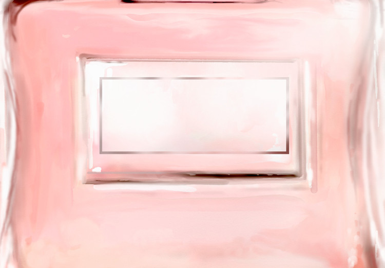 Poster Perfume - pink bottle with a black ribbon on a subtly pastel background 125752 additionalImage 8