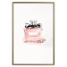 Poster Perfume - pink bottle with a black ribbon on a subtly pastel background 125752 additionalThumb 18
