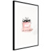 Poster Perfume - pink bottle with a black ribbon on a subtly pastel background 125752 additionalThumb 11
