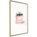 Poster Perfume - pink bottle with a black ribbon on a subtly pastel background 125752 additionalThumb 12