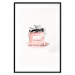 Poster Perfume - pink bottle with a black ribbon on a subtly pastel background 125752 additionalThumb 19