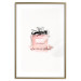 Poster Perfume - pink bottle with a black ribbon on a subtly pastel background 125752 additionalThumb 20