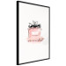 Poster Perfume - pink bottle with a black ribbon on a subtly pastel background 125752 additionalThumb 10