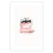 Poster Perfume - pink bottle with a black ribbon on a subtly pastel background 125752 additionalThumb 16