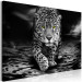 Canvas Art Print Green-Eyed Predator (1 Part) Wide Black and White 125952 additionalThumb 2
