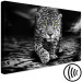 Canvas Art Print Green-Eyed Predator (1 Part) Wide Black and White 125952 additionalThumb 6