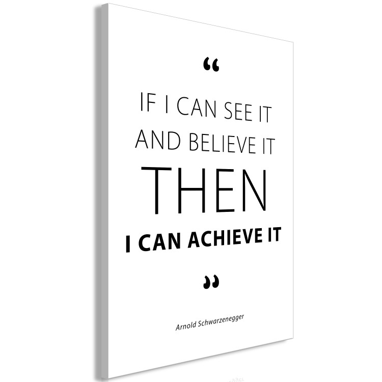Canvas Print Arnold Schwarzenegger's words - a motivational English quote 128852 additionalImage 2