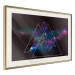 Poster Cosmic Mirror - geometric abstraction in triangles on a dark background 129152 additionalThumb 3