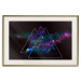 Poster Cosmic Mirror - geometric abstraction in triangles on a dark background 129152 additionalThumb 20