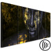 Canvas Bathed in Gold (5-piece) Narrow - glamorous woman's face 129852 additionalThumb 6