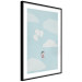 Wall Poster Dreamy Adventure - girl with balloons against sky with clouds 130552 additionalThumb 3