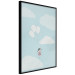 Wall Poster Dreamy Adventure - girl with balloons against sky with clouds 130552 additionalThumb 2