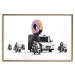 Wall Poster Donut Police - car with a donut and police motorcycles on a white background 132452 additionalThumb 20