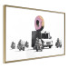 Wall Poster Donut Police - car with a donut and police motorcycles on a white background 132452 additionalThumb 14