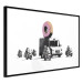 Wall Poster Donut Police - car with a donut and police motorcycles on a white background 132452 additionalThumb 11