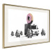 Wall Poster Donut Police - car with a donut and police motorcycles on a white background 132452 additionalThumb 2