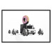 Wall Poster Donut Police - car with a donut and police motorcycles on a white background 132452 additionalThumb 15