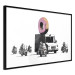 Wall Poster Donut Police - car with a donut and police motorcycles on a white background 132452 additionalThumb 10