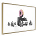 Wall Poster Donut Police - car with a donut and police motorcycles on a white background 132452 additionalThumb 6