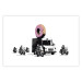 Wall Poster Donut Police - car with a donut and police motorcycles on a white background 132452 additionalThumb 25