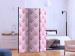 Room Divider Pink Lady (3-piece) - crystal pattern in pastel pink 132752 additionalThumb 2