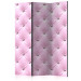 Room Divider Pink Lady (3-piece) - crystal pattern in pastel pink 132752