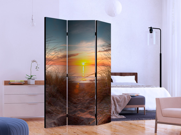 Room Divider Screen Sunset over the Atlantic Ocean (3-piece) - seascape 132952 additionalImage 2