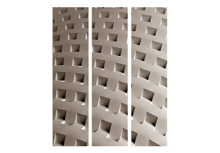 Room Divider Screen Construction of Modernity (3-piece) - geometric abstraction 133052 additionalImage 3