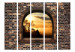 Room Divider Screen Stone Window: Morning Mist II (5-piece) - warm evening landscape 133152 additionalThumb 3