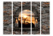 Room Separator Castle Window II - view from the window to black trees at sunset 133652 additionalThumb 3