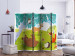 Folding Screen Happy Animals II - colorful forest animals next to a tree in a meadow 133752 additionalThumb 2