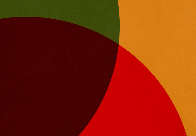 Poster Composition of Circles - abstract colorful circles on an orange background 134452 additionalImage 12