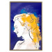 Wall Poster Portrait in Blue - abstract landscape of a woman on a blue background 135652 additionalThumb 22