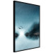 Wall Poster Flight at Dawn - a landscape of the night sky and birds on a blue background 136052 additionalThumb 4