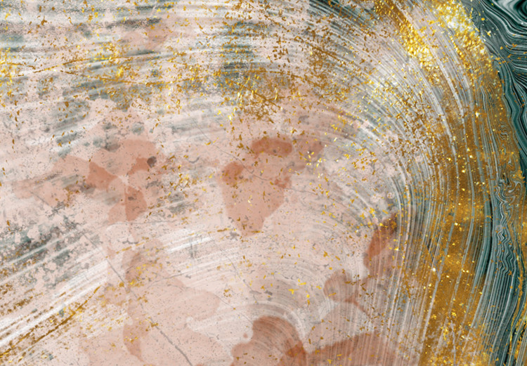 Canvas Golden Veins in Malachite (3-piece) - modern abstraction with beige 138752 additionalImage 5