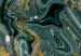 Canvas Golden Veins in Malachite (3-piece) - modern abstraction with beige 138752 additionalThumb 4